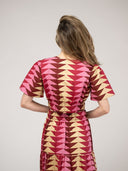 Beau & Ro Top The Abby Top | Cranberry Bagru Triangle