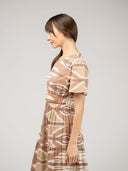 Beau & Ro Top The Abby Top | Eco Brown Ikat