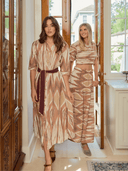 Beau & Ro Top The Abby Top | Eco Brown Ikat