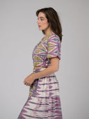 Beau & Ro Top The Abby Top | Eco Purple Ikat