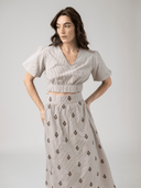 Beau & Ro Top The Abby Top in Brown Stripe