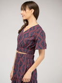 Beau & Ro Top The Abby Top | Navy Virginia Stripe