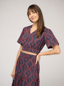 Beau & Ro Top The Abby Top | Navy Virginia Stripe