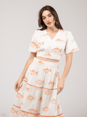 Beau & Ro Top The Abby Top | Orange Fish