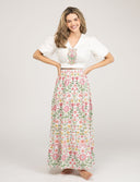 Beau & Ro Top The Abby Top | Pink Folk Flower