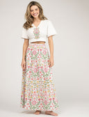 Beau & Ro Top The Abby Top | Pink Folk Flower