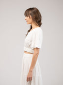 Beau & Ro Top The Abby Top | White Seersucker