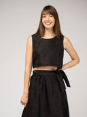 Beau & Ro Top The Beach Tank | Black Dupioni