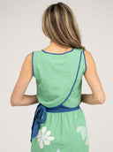 Beau & Ro Top The Beach Tank | Green Aqua Applique