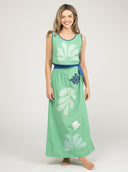 Beau & Ro Top The Beach Tank | Green Aqua Applique