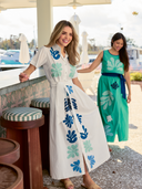 Beau & Ro Top The Beach Tank | Green Aqua Applique