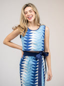 Beau & Ro Top The Beach Tank | Ocean Blockprint Bagru Triangle