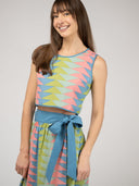 Beau & Ro Top The Beach Tank | Rainbow Bagru Triangle