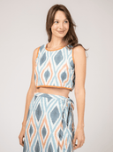 Beau & Ro Top The Beach Tank | Sundown Ikat