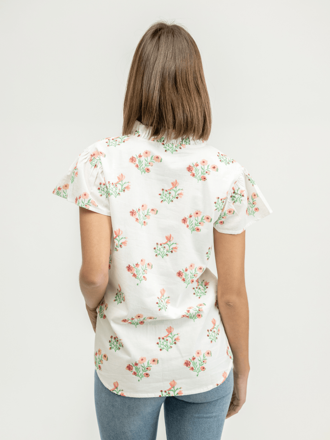 Beau & Ro Top The Flutter Top | Pink Floral