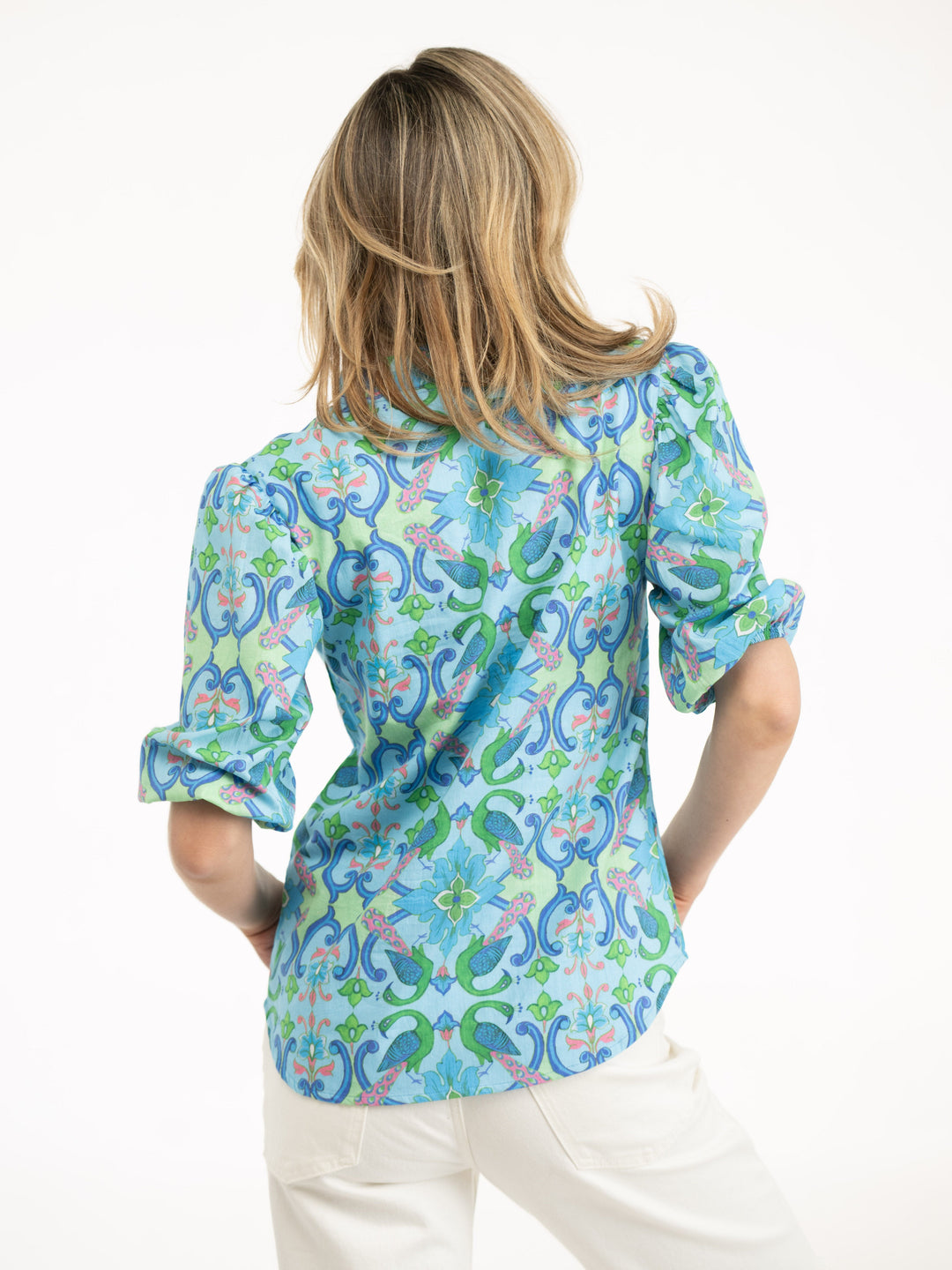 Beau & Ro Top The Lily Top | Blue Spring Peacock