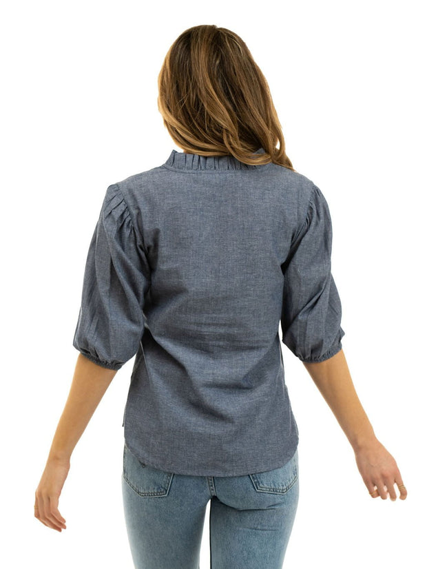Beau & Ro Top The Lily Top | Chambray