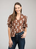 Beau & Ro Top The Lily Top | Chocolate Flower