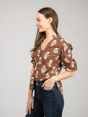 Beau & Ro Top The Lily Top | Chocolate Flower