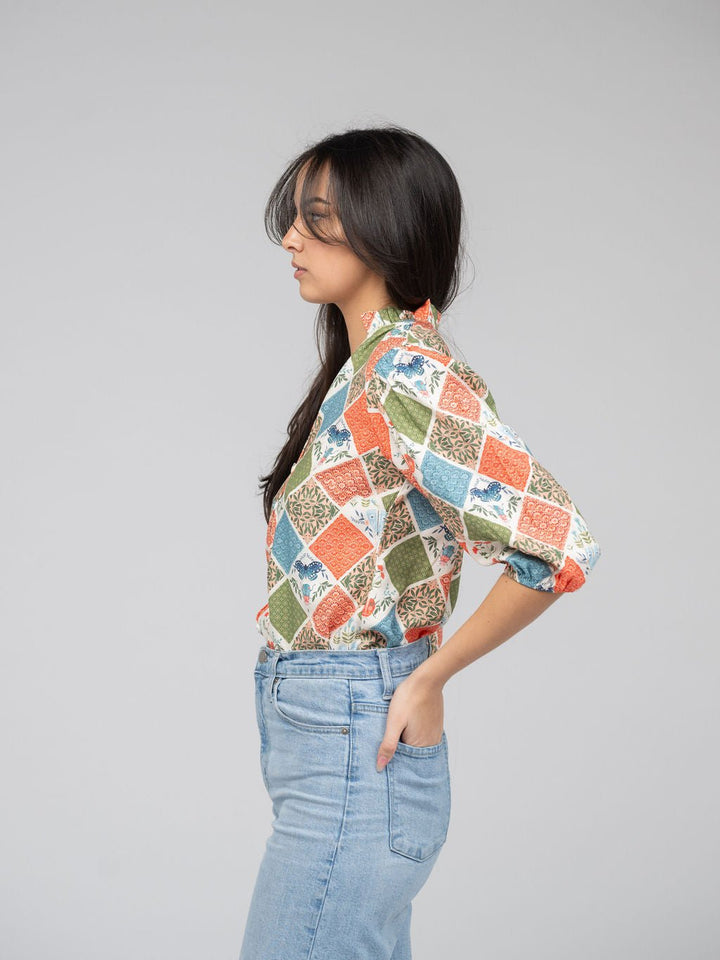 Beau & Ro Top The Lily Top | Fall Patchwork