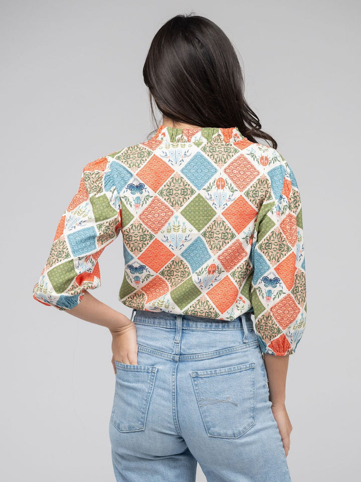 Beau & Ro Top The Lily Top | Fall Patchwork