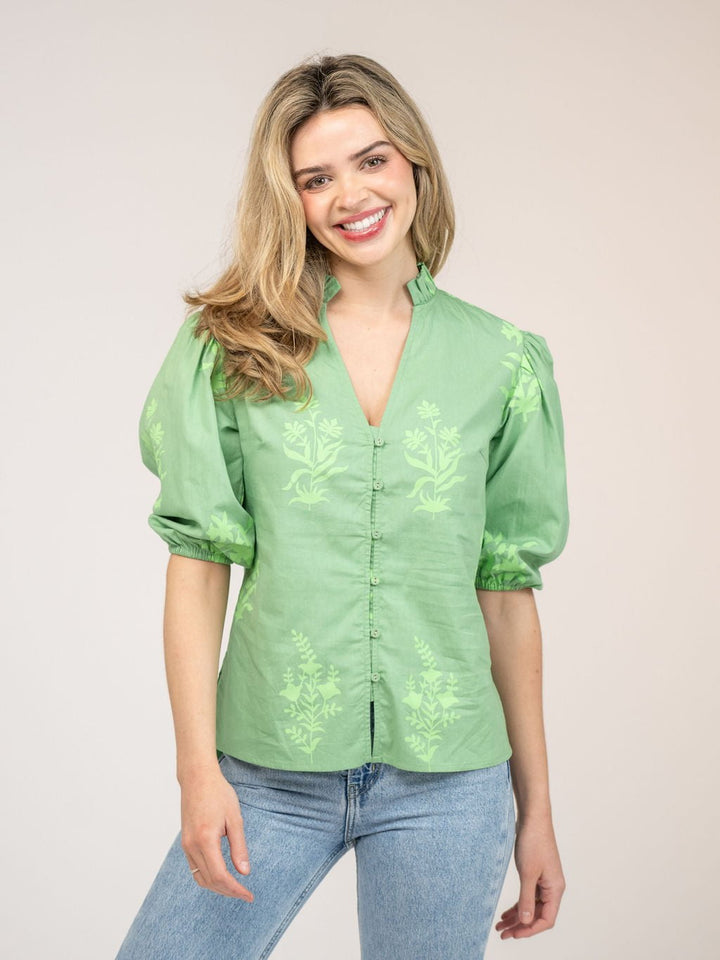 Beau & Ro Top The Lily Top | Fern Jaipur Floral