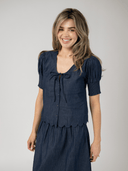 Beau & Ro Top The Louisa Top in Indigo
