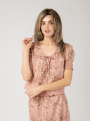 Beau & Ro Top The Louisa Top in Rose Autumn Stems
