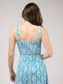 Beau & Ro Top The Markey Tank | Blue Flower Check