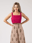 Beau & Ro Top The Markey Tank in Fuchsia