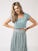 Beau & Ro Top The Nan Top in Dusty Blue