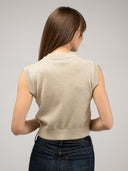 Beau & Ro Top The Shimmer Vest | Champagne