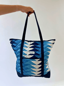 Beau & Ro Tote Remnant Collection Ocean Bagru Tote Bag