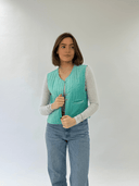 Beau & Ro Vest Sky / One Size Velvet Waistcoat