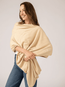 Beau & Ro Wrap Cotton Cashmere Wrap in Beige