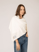 Beau & Ro Wrap Cotton Cashmere Wrap in White