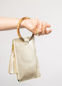 Beau & Ro Wristlet Champagne / One Size The Bamboo Ring Wristlet | Champagne