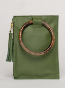 Beau & Ro Wristlet Hunter Green / One Size The Bamboo Ring Wristlet | Hunter Green
