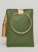 Beau & Ro Wristlet Hunter Green / One Size The Metal Ring Wristlet | Hunter Green