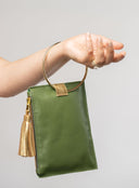Beau & Ro Wristlet Hunter Green / One Size The Metal Ring Wristlet | Hunter Green