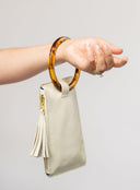 Beau & Ro Wristlet Ivory / One Size The Acrylic Ring Wristlet | Ivory