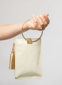 Beau & Ro Wristlet Ivory / One Size The Metal Ring Wristlet | Ivory