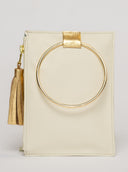 Beau & Ro Wristlet Ivory / One Size The Metal Ring Wristlet | Ivory