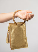 Beau & Ro Wristlet Metallic Gold / One Size The Bamboo Ring Wristlet | Gold