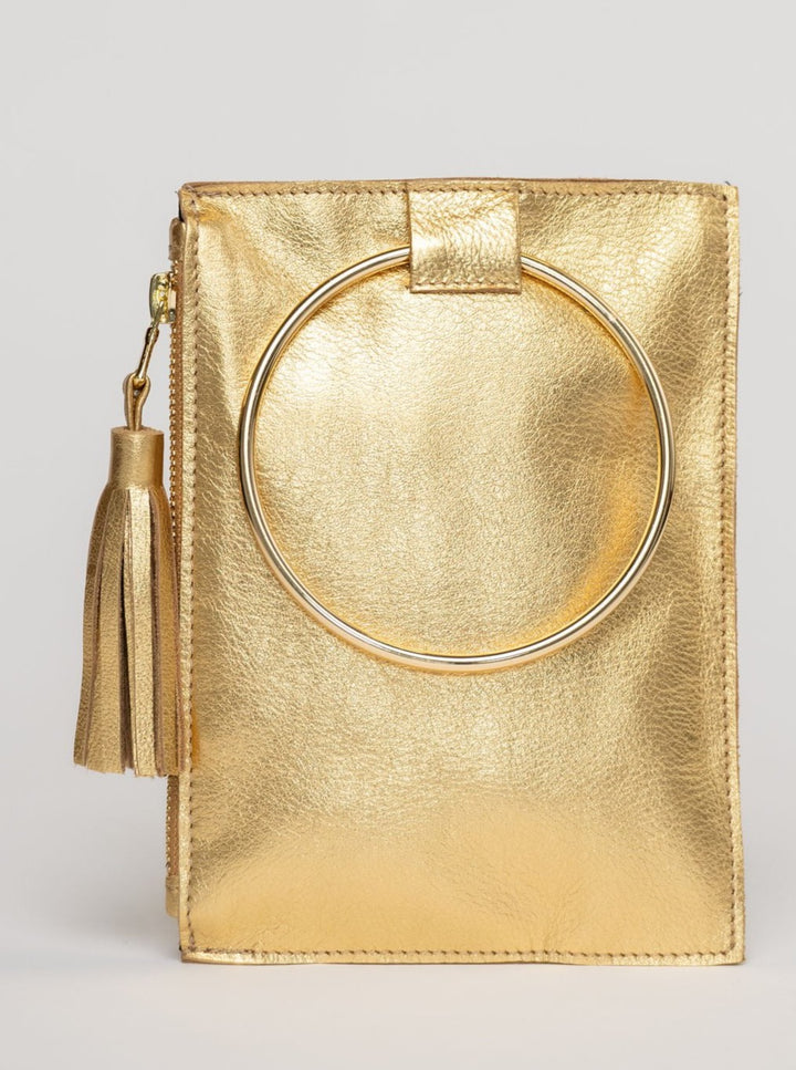 Beau & Ro Wristlet Metallic Gold / One Size The Metal Ring Wristlet | Gold