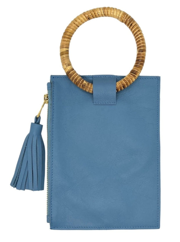 Beau & Ro Wristlet New Blue & Bamboo / One Size The Ring Wristlet | New Blue + Bamboo
