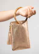 Beau & Ro Wristlet Rose Gold Metallic / One Size The Bamboo Ring Wristlet | Rose Gold