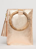 Beau & Ro Wristlet Rose Gold Metallic / One Size The Bamboo Ring Wristlet | Rose Gold
