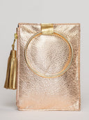 Beau & Ro Wristlet Rose Gold Metallic / One Size The Metal Ring Wristlet | Rose Gold