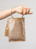 Beau & Ro Wristlet Rose Gold Metallic / One Size The Metal Ring Wristlet | Rose Gold